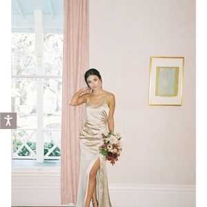 Revelry soft champagne Rory bridesmaid dress - size 2